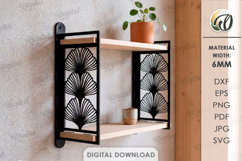 Decorative Wall Shelves Bundle Laser Cut. Display Shelf SVG Product Image 9
