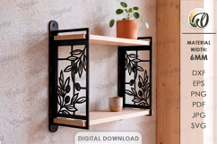 Decorative Wall Shelves Bundle Laser Cut. Display Shelf SVG Product Image 10