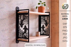 Decorative Wall Shelves Bundle Laser Cut. Display Shelf SVG Product Image 12