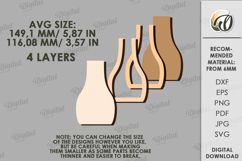 Decorative Vase Laser Cut. Wooden Flower Holder SVG Product Image 2