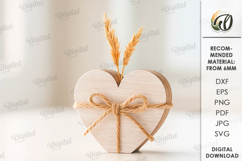 Decorative Vase Laser Cut. Wooden Flower Holder SVG Product Image 1