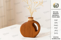 Decorative Vases Bundle Lasercut. Wooden Flower Holders SVG Product Image 11