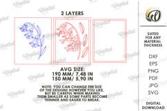 3D Decorative Wall Laser Cut. Wall Decor. Flowers SVG Product Image 2