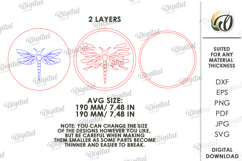 3D Decorative Wall Laser Cut. Wall Decor. Dragonfly SVG Product Image 2