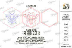 3D Decorative Wall Laser Cut. Wall Decor. Bee SVG Product Image 2