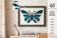 3D Decorative Wall Laser Cut. Wall Decor. Butterfly SVG Product Image 1