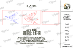 3D Decorative Wall Laser Cut. Wall Decor. Bird SVG Product Image 2