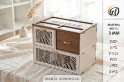 3D Boho Organizers Bundle Laser Cut. Jewelry Box SVG Product Image 2