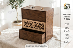 3D Boho Organizer Laser Cut. Jewelry Box SVG. Storage box Product Image 1