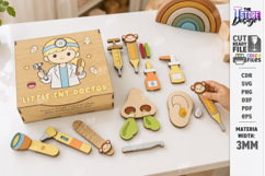Wooden Doctor Kit Box Laser Cut | Little Ent Dentist | CNC Product Image 1