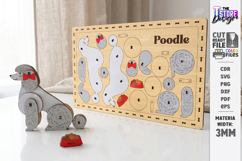 Wooden Dog Breed Card Puzzles Laser Cut Bundle | 3D Puzzle Product Image 24