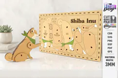 Dog Breed Card Puzzle Laser Cut | 3D Puzzle | Shiba Inu SVG Product Image 1