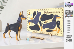 Wooden Dog Breed Card Puzzles Laser Cut Bundle | 3D Puzzle Product Image 28