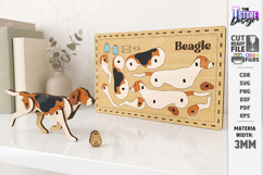 Dog Breed Card Puzzle Laser Cut | 3D Puzzle | Beagle SVG Product Image 1