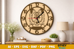 Wooden Dog Wall Clock Lasercut Product Image 2
