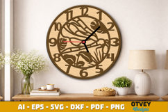 Wooden Transport Wall Clock Laser Cut File Product Image 4
