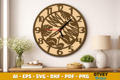 Wooden Transport Wall Clock Laser Cut File Product Image 2