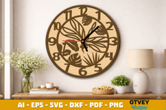 Wooden Transport Wall Clock Laser Cut File Product Image 2