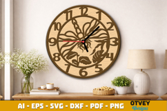 Wooden Transport Wall Clock Laser Cut File Product Image 2
