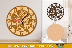 Wooden Transport Wall Clock Laser Cut File Product Image 3