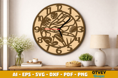 Wooden Transport Wall Clock Laser Cut File Product Image 4