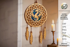 Wooden Dream Catchers Bundle Laser Cut. Dream Catchers SVG Product Image 2