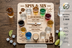 Drinking Game Laser Cut. Adult Party Board Game SVG Product Image 1