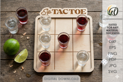 3D Drinking Game Laser Cut. Sip Tac Toe Drinking Game SVG Product Image 1