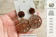 Boho Drop Earrings Bundle Laser Cut. Dangle Earrings SVG Product Image 11