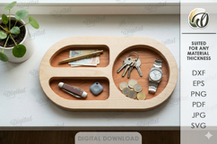 3D Dump Tray Laser Cut. Storage Organizer.Catchall Tray SVG Product Image 1