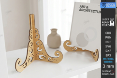 Easel Plate Stand Laser Cut | Decorative Stand | Pattern SVG Product Image 1