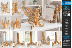 Easel Plate Stands Laser Cut | Decorative Stands | Pattern Product Image 1