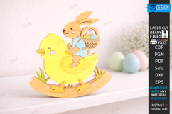 Easter Bunny Rocker Laser Cut | Standing Rabbit Table Decor Product Image 1