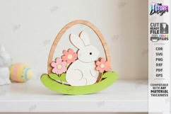 Easter Bunny Rocker Laser Cut | Tabletop Easter Decor | CNC Product Image 1