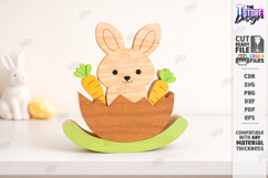 Easter Bunny Rocker Laser Cut | Tabletop Easter Decor | CNC Product Image 1