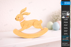 Easter Bunny Rocker Laser Cut Bundle | Standing Table Decor Product Image 15