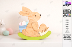 Easter Bunny Rocker Laser Cut | Tabletop Easter Decor | CNC Product Image 1
