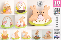 Easter Bunny Rocker Laser Cut Bundle | Tabletop Easter Decor Product Image 1