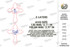 3D Easter Card Laser Cut. Layered Easter Greeting Card SVG Product Image 2