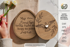 3D Easter Card Laser Cut. Layered Easter Greeting Card SVG Product Image 1