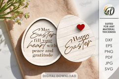 3D Easter Card Laser Cut. Layered Easter Greeting Card SVG Product Image 1
