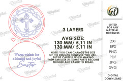3D Easter Card Laser Cut. Layered Easter Greeting Card SVG Product Image 2