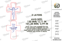 3D Easter Card Laser Cut. Layerd Easter Greeting Card SVG Product Image 2