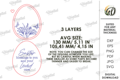 3D Easter Card Laser Cut. Layered Easter Greeting Card SVG Product Image 2