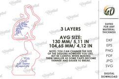 3D Easter Card Laser Cut. Layered Easter Greeting Card SVG Product Image 2