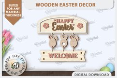 Easter Wooden Decor Laser Cut Bundle. Easter Decor SVG Product Image 3