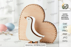 Easter Stand Decor Laser Cut. Goose SVG Product Image 1