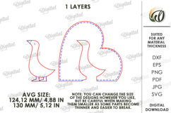 Easter Stand Decor Laser Cut. Goose SVG Product Image 2