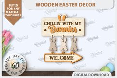 Easter Wooden Decor Laser Cut. Home Decor. Easter Decor SVG Product Image 1
