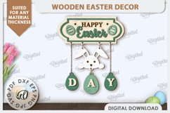 Easter Wooden Decor Laser Cut. Home Decor. Easter Decor SVG Product Image 1